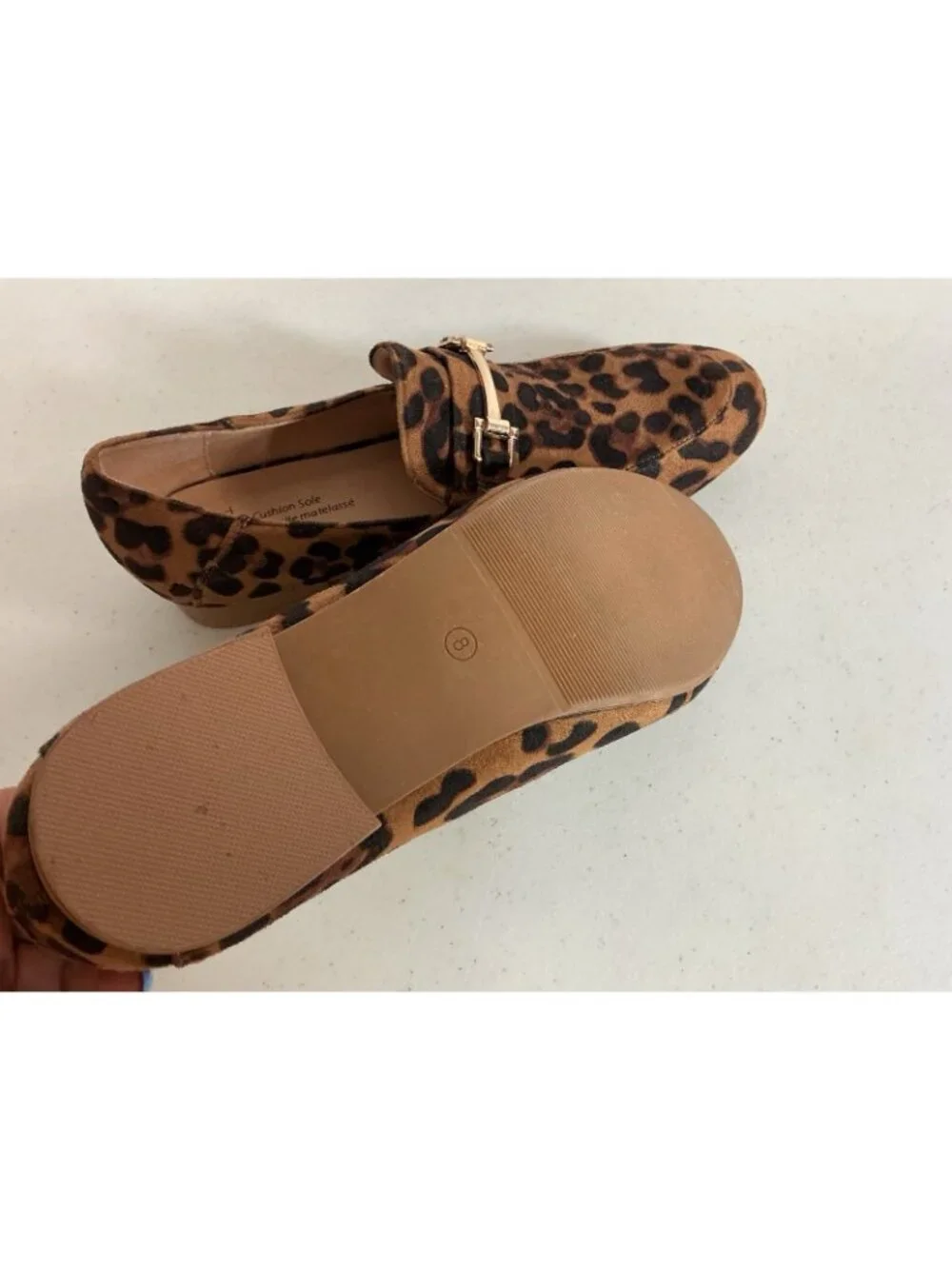 Leopard Print Loafers Flats Womens 8
